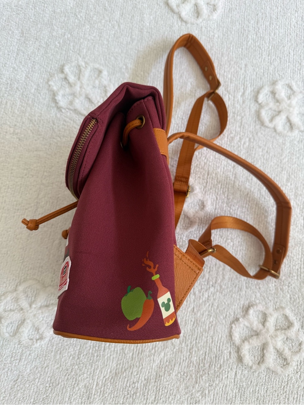 Loungefly DCA Disney Food & Wine Festival 2024 Canvas Mini Backpack - Picture 5 of 11